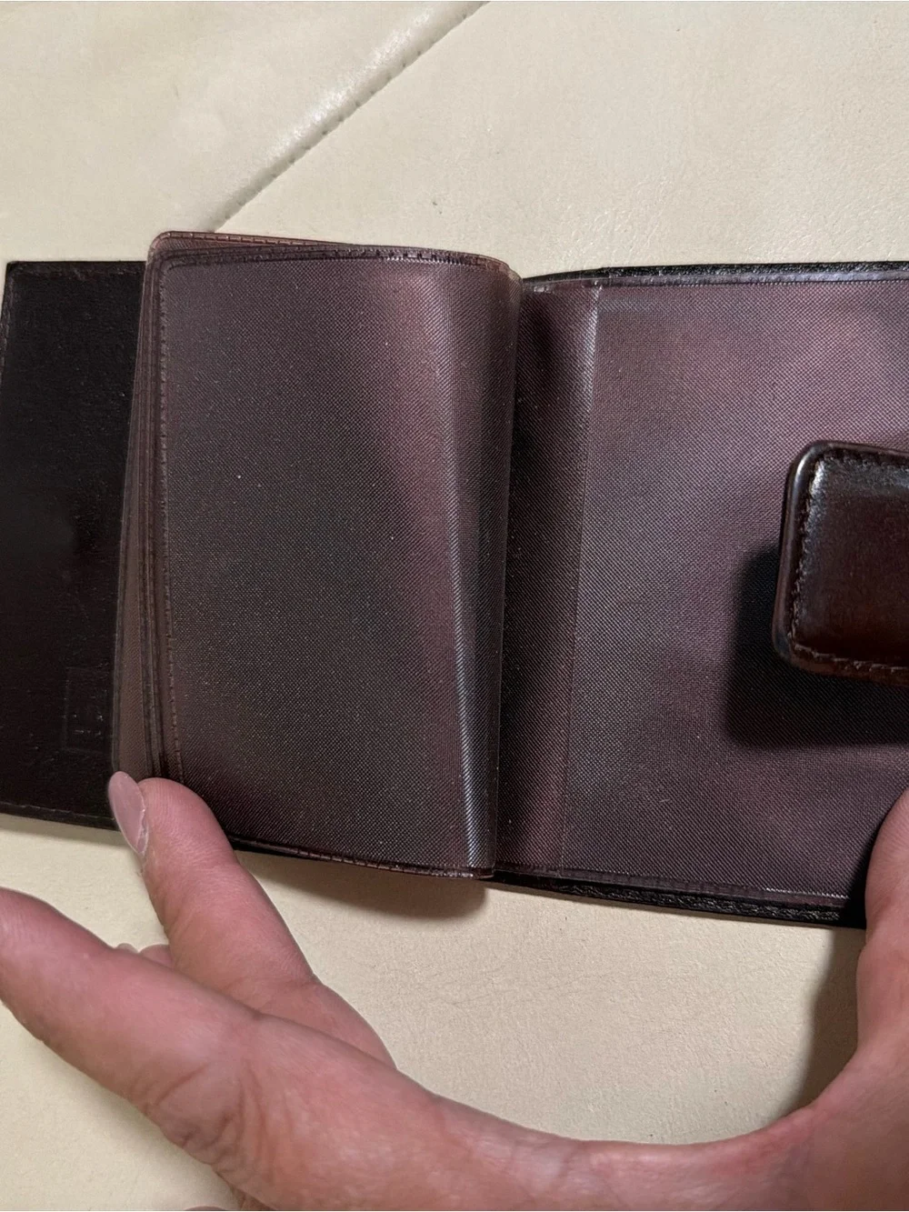 Fendi Black and Brown FF Motif Bifold cards holder authentic
